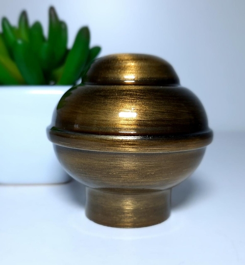 Ponteira Bola Oca para varão de cortinas - ouro velho