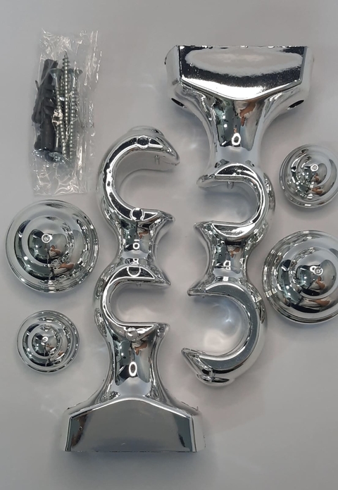 Suporte compacto Duplo CROMADO - Bella Arte -