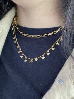 Chocker Elos Achatados - Ouro 18k - comprar online
