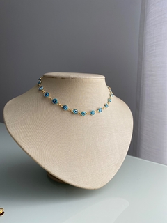 Chocker Olho Grego - em banho 18k