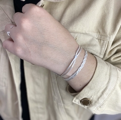 Pulseira tranca coração - Prata 925 - comprar online