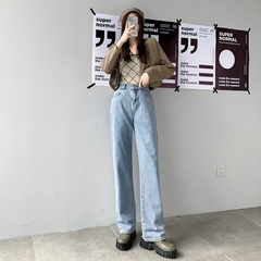 Calça Jeans Reta Cintura Alta