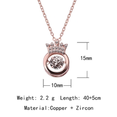 Colar Coroa de Zircônia - Ouro, Prata ou Rosé - loja online