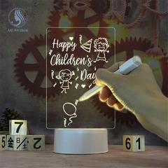 Imagem do Quadro de mensagens com luz noturna LED, quadro de mensagens com caneta USB Power