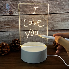 Quadro de mensagens com luz noturna LED, quadro de mensagens com caneta USB Power na internet