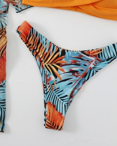 Conjunto de biquíni de cintura baixa estampa floral - loja online
