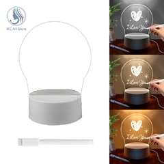 Imagem do Quadro de mensagens com luz noturna LED, quadro de mensagens com caneta USB Power