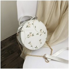 Bolsa transversal redonda de couro sintético - La Belle Charme