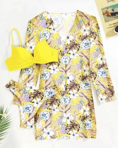 Imagem do Conjunto de biquíni de cintura baixa estampa floral