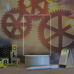 Quadro de mensagens com luz noturna LED, quadro de mensagens com caneta USB Power