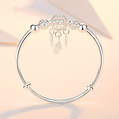Pulseira Apanhador de Sonhos banhada a prata na internet