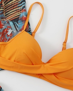 Conjunto de biquíni de cintura baixa estampa floral - loja online