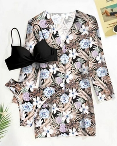 Conjunto de biquíni de cintura baixa estampa floral - comprar online