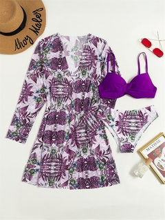Conjunto de biquíni de cintura baixa estampa floral - comprar online