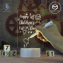 Quadro de mensagens com luz noturna LED, quadro de mensagens com caneta USB Power - loja online