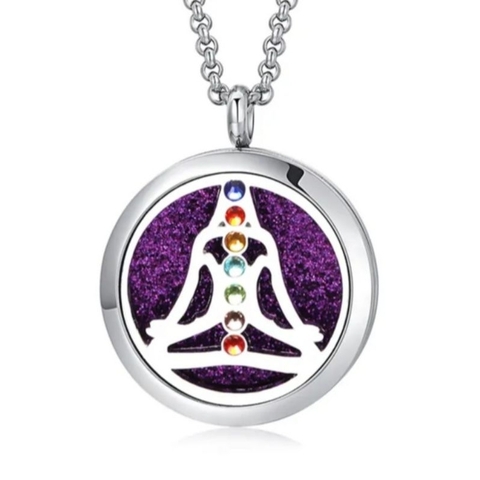 Colar Aromaterapia 2.5 cm Mandala strass color