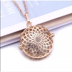 Colar Difusor Dourado Mandala