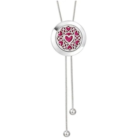 Colar Difusor Corrente Ajustável 2.5 cm Corações