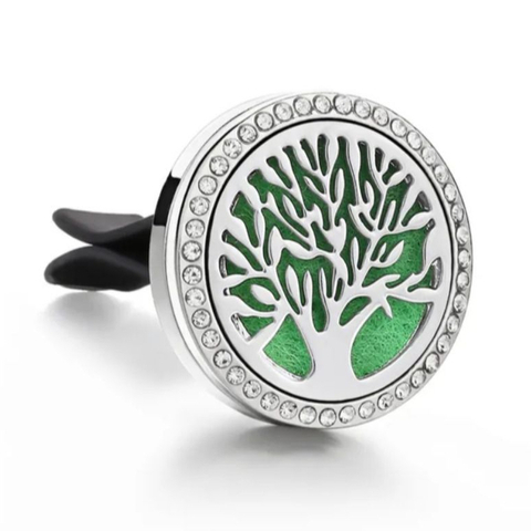 Difusor Carro Prata Strass 3.0 cm Árvore II