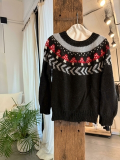 Sweater Filomena Honguitos Negro - V.
