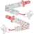 Kit com 2 Prendedores de Chupeta Estrelas Rosa