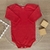 Body Manga Longa Vermelho G