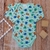 Body Manga Longa Verde Estampa Divertida M