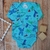 Body Manga Longa Azul Estampa Divertida M