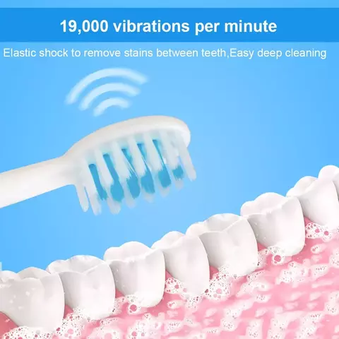 Tongwode-Sonic escova de dentes elétrica para adultos, impermeável, cerdas mac