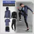 5 pçs/conjunto agasalho masculino academia fitness compressão terno esportivo - comprar online