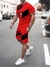Conjunto de camisetas de moda de verão para homens grandes impressos em 3D simp - comprar online