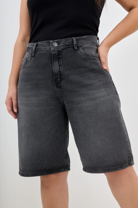 BERMUDA BAGGY NEGRO HUMO 583 - CENITHO - 46 AL 54 TM