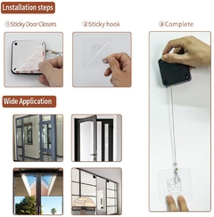 Fechador de porta automático NAIERDI Fechador de porta macio e sem perfuraçõe - comprar online