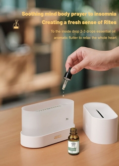 Imagem do Umidificador de perfume, umidificador de ar ultrassônico com iluminação LED,