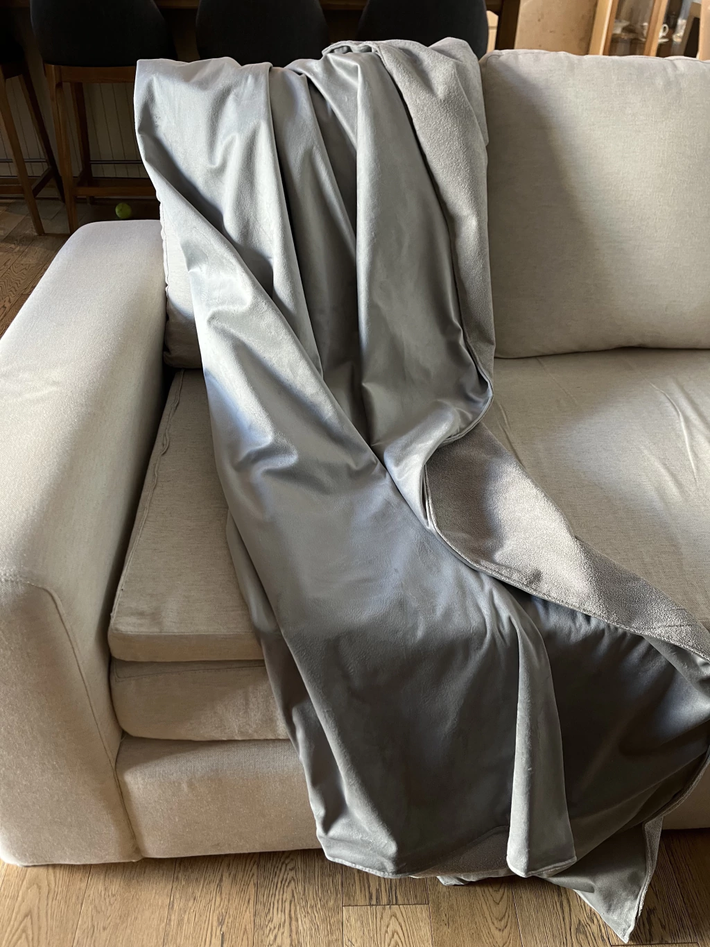 Manta Velvet Reversible - Gris