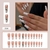 24 peças de Unhas postiças de bailarina de strass borboleta destacáveis ??usáveis ??longo caixão falso
