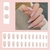 24 peças de Unhas postiças de bailarina de strass borboleta destacáveis ??usáveis ??longo caixão falso - BIG STORE