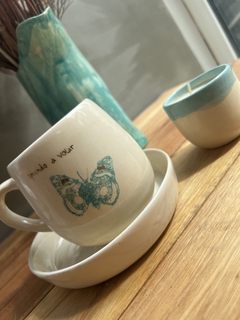 taza mariposa y oro II