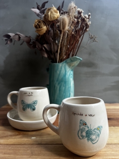 taza mariposa y oro II - comprar online