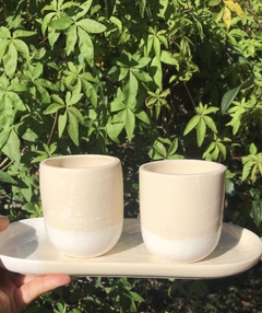 2 Pocillos de café con plato