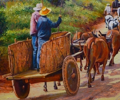 Imagem do Carro de Boi no Sertão 60x120