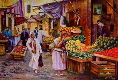 Marrocos - Medina, Casa Blanca 50x70