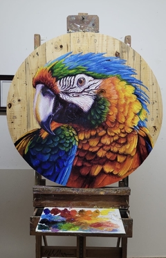 Arara na madeira 100x100cm