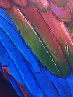Arara Vermelha 115x90 - Artista Cido Oliveira