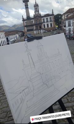 Museu da Inconfidência Mineira e Praça Tiradentes 30x40 na internet