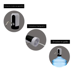 Bomba de água elétrica para galão de água recarregável - comprar online
