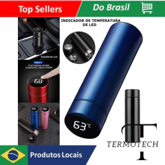 Garrafa Térmica Com LED Stanley 500ML Inox Água Cerveja Café Display Digital