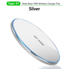 Carregador rápido sem fio ultrafino almofada de metal 10W carregador rápido se na internet