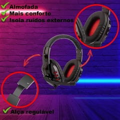 Fone Gamer A-302 P2 Microfone Headphone Para Ps4 De Jogo Com Fio - comprar online