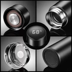 Garrafa Térmica Com LED Stanley 500ML Inox Água Cerveja Café Display Digital